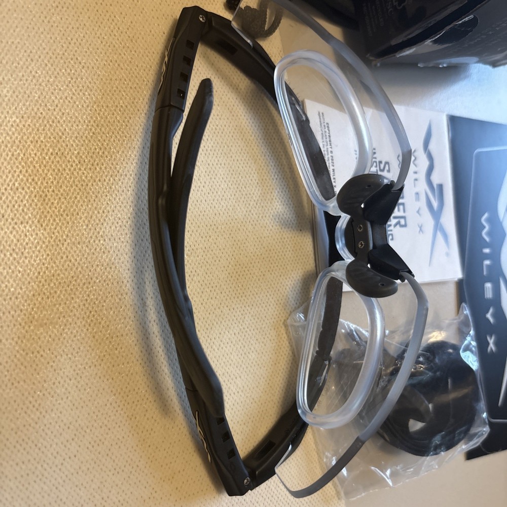 Wiley X Saber Advanced Clear Matte Black Frame With Rx Insert