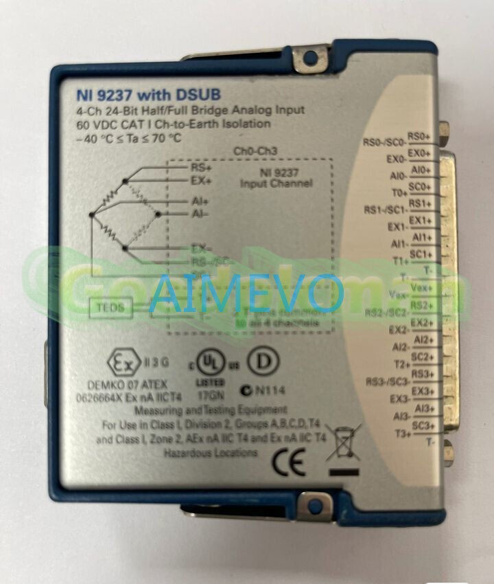 National Instruments NI 9237 with DSUB cDAQ Strain / Bridge Input Module, D-Sub