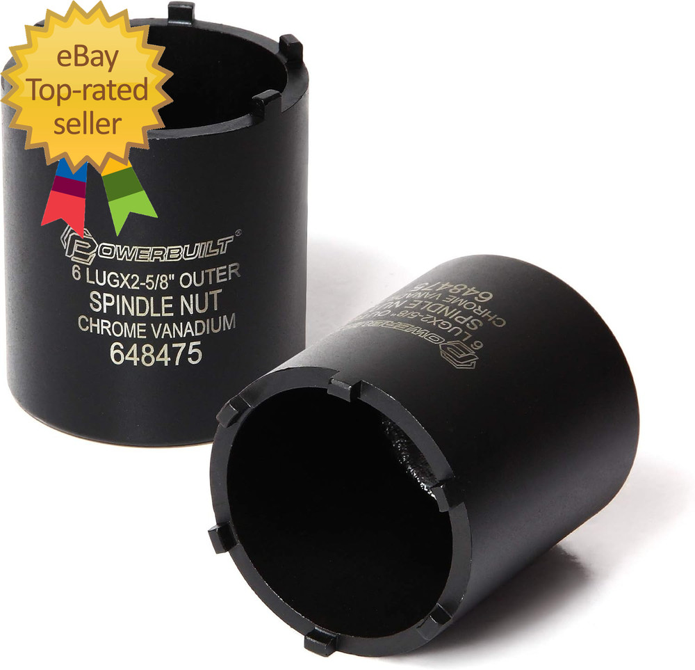 Spindle Socket, 6 Outer Black, 6 Lug, Remove Spindle Nuts