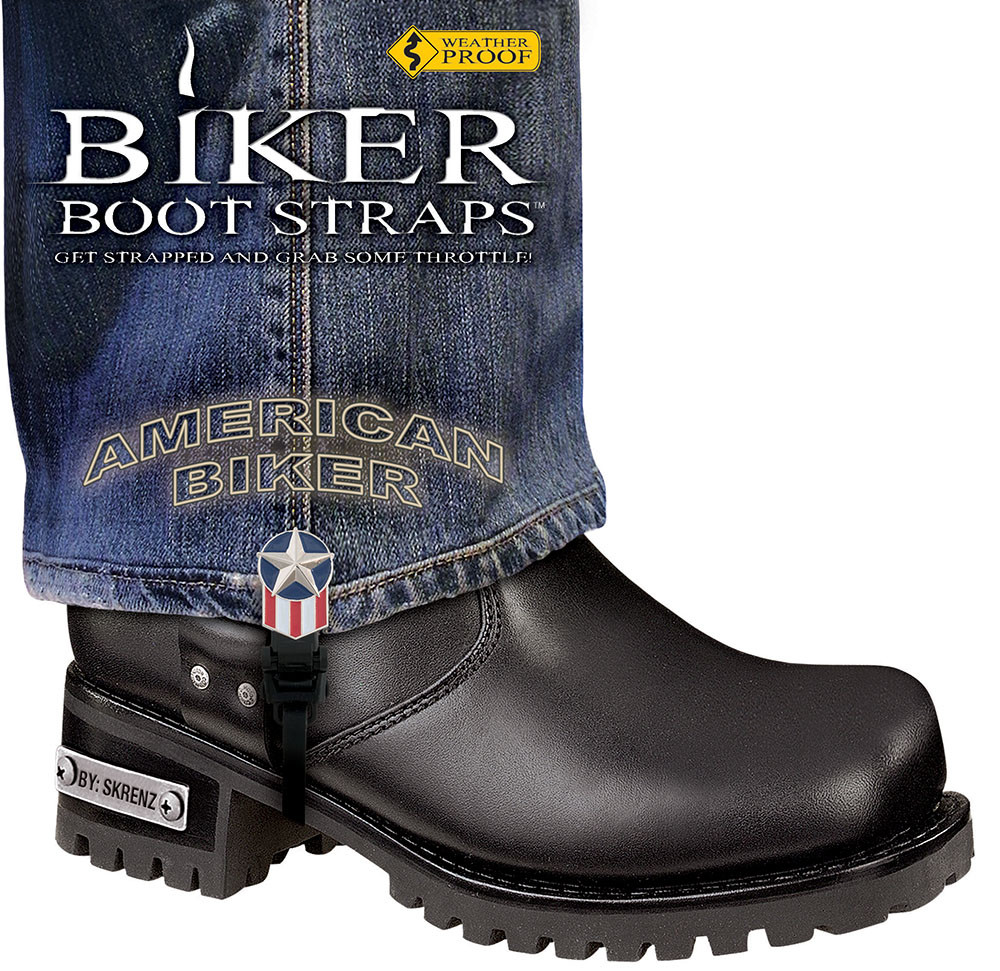 4" American Biker Boot Straps