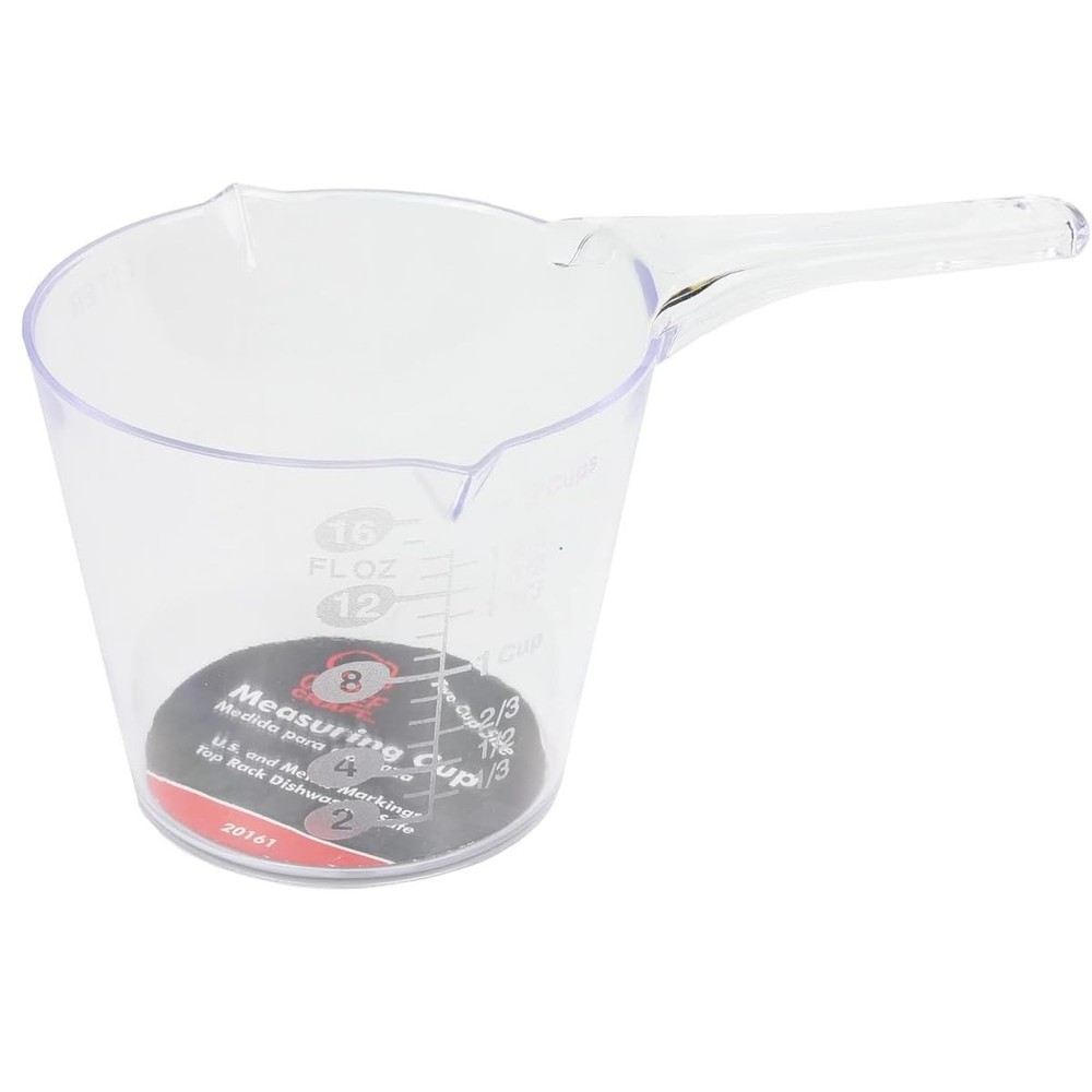 2-Cup Clear Plastic Measuring Cup with Handle – Durable, Easy-to-Read Measure...