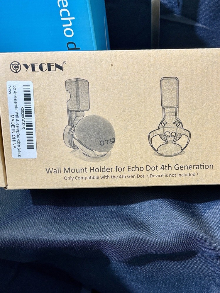 Amazon Echo Dot 5th Generation Smart Speaker with Power Adapter and Wall Mount