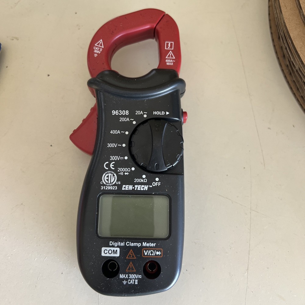 Hyper Tough Digital Clamp Meter AC DC 300V LCD Display Diode & Continuity Check