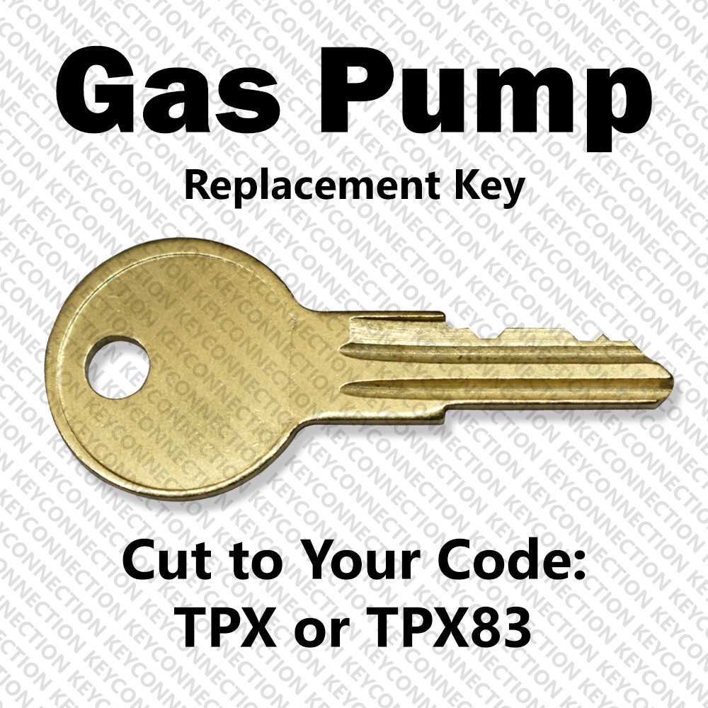 Gas Pump Lock Replacement Key Cut to Code TPX or TPX83