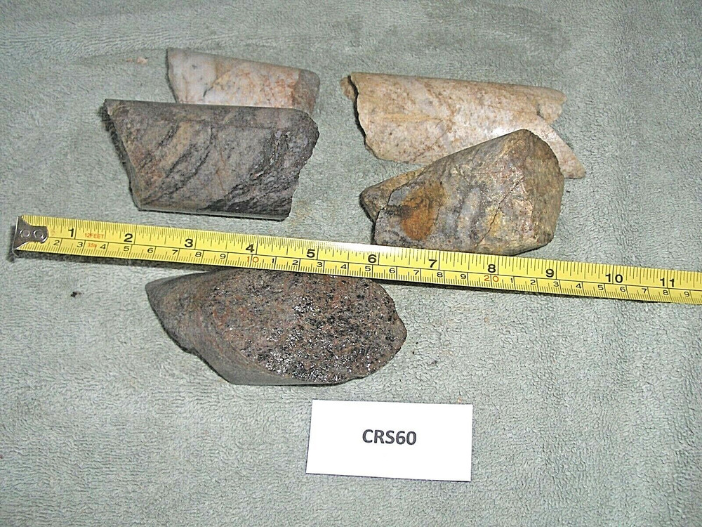 Split Core Samples From Alaska Gold Mine 5 Pieces Drill Core Samples CRS60