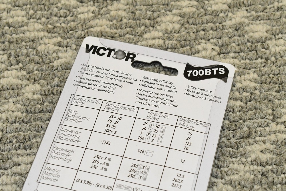 Victor 700BTS Basic Calculator 8-Digits - Clear GREEN Translucent, Solar Battery