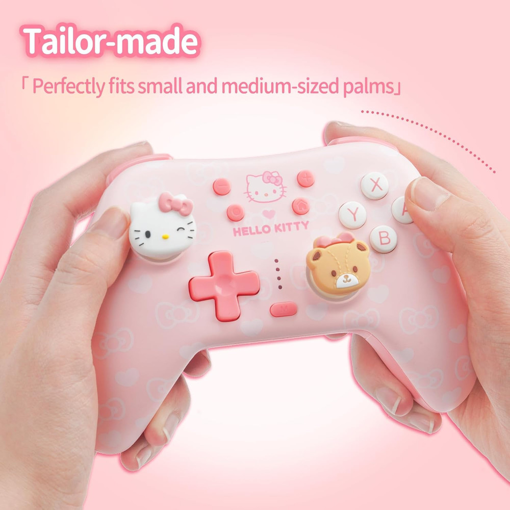 Pink Switch 2 Controller,Hello Kitty Hall Effect Controllers Wireless for Switch
