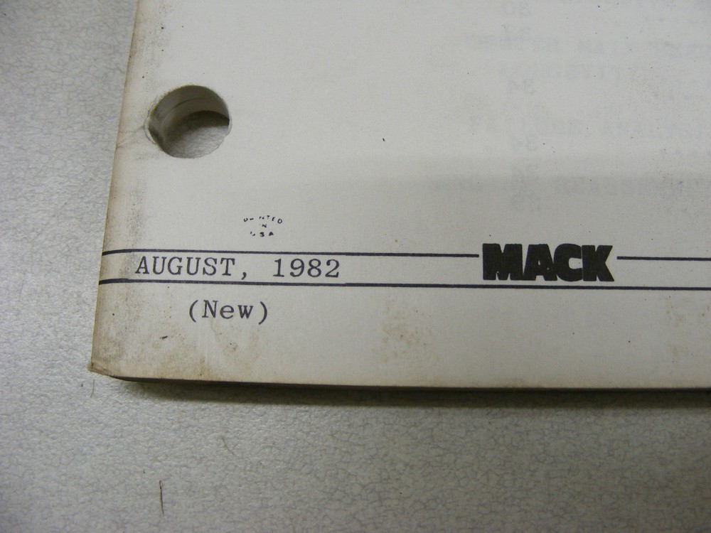 Mack Engine Bearing Failure Master Manual