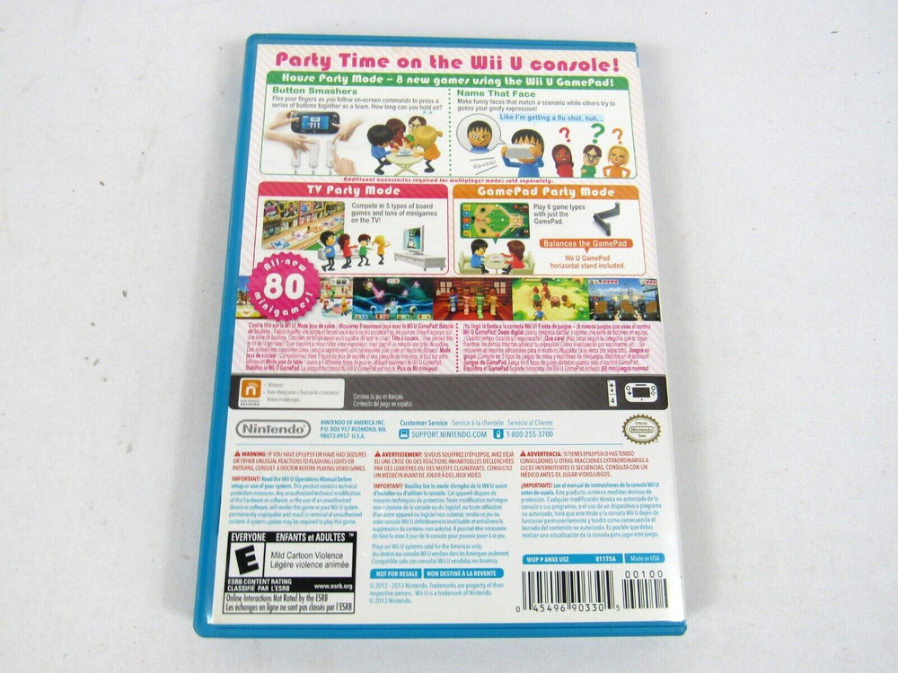 Wii Party U Case + Manual + Insert NO GAME