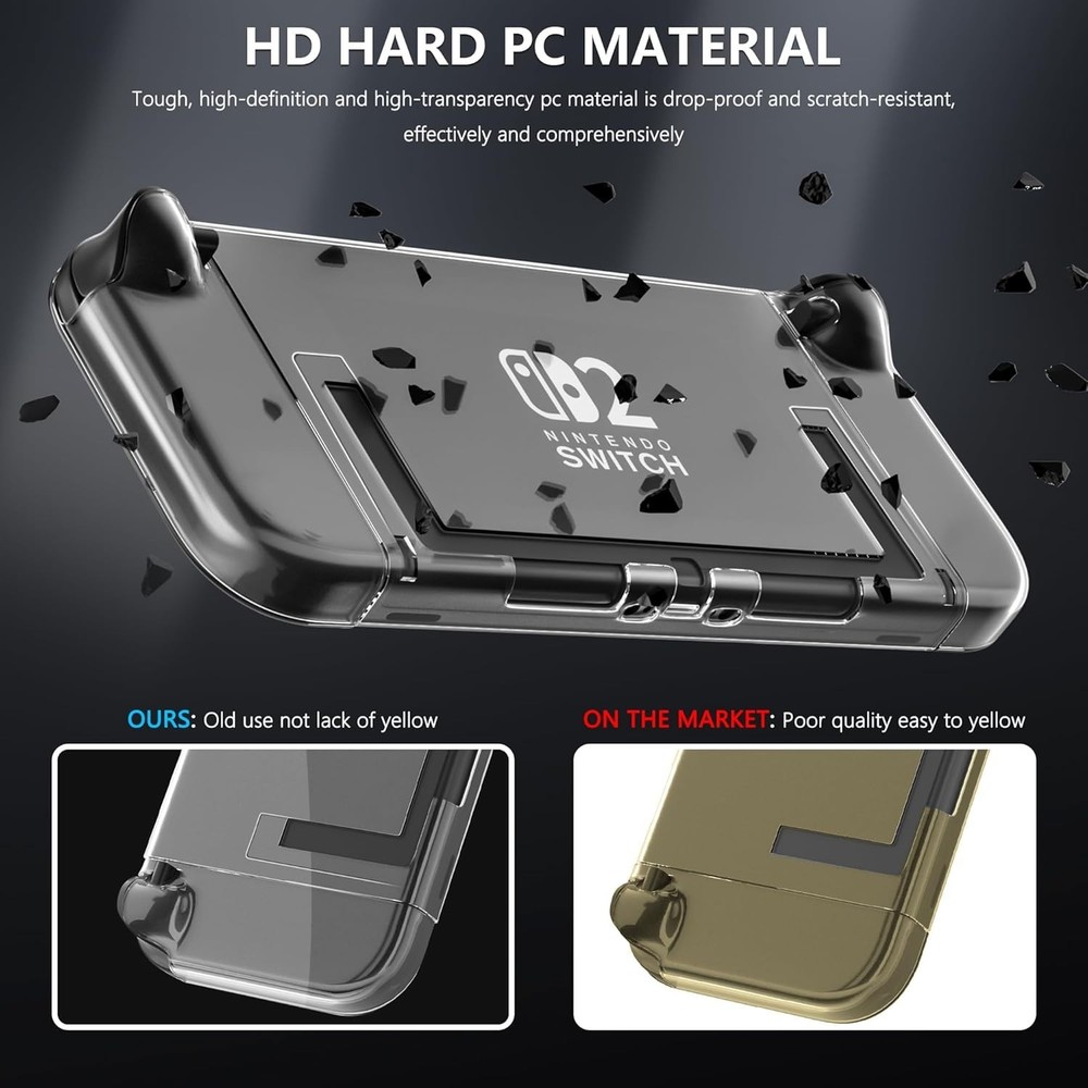 Clear Protector Case Compatible w/ Switch 2 MODEL HGS-17123 Soft Silicone