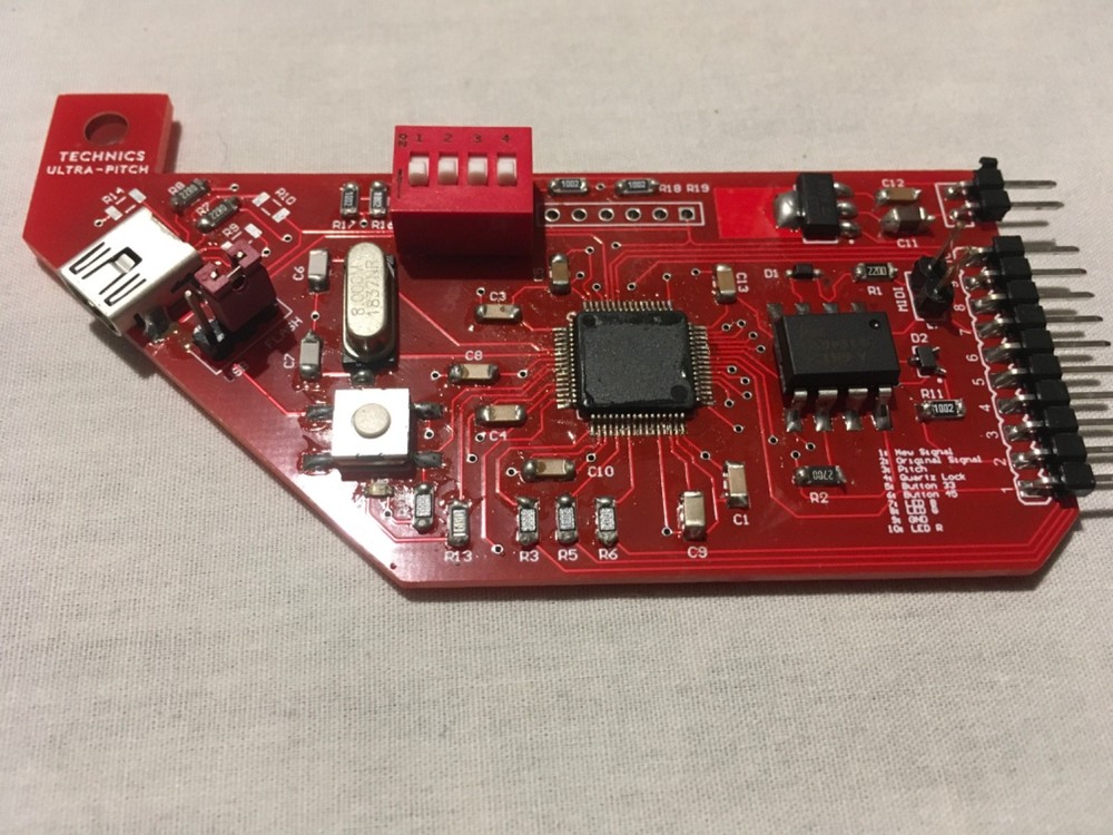 DJ Backtrack Technics Ultra Pitch Modification Board and MIDI input