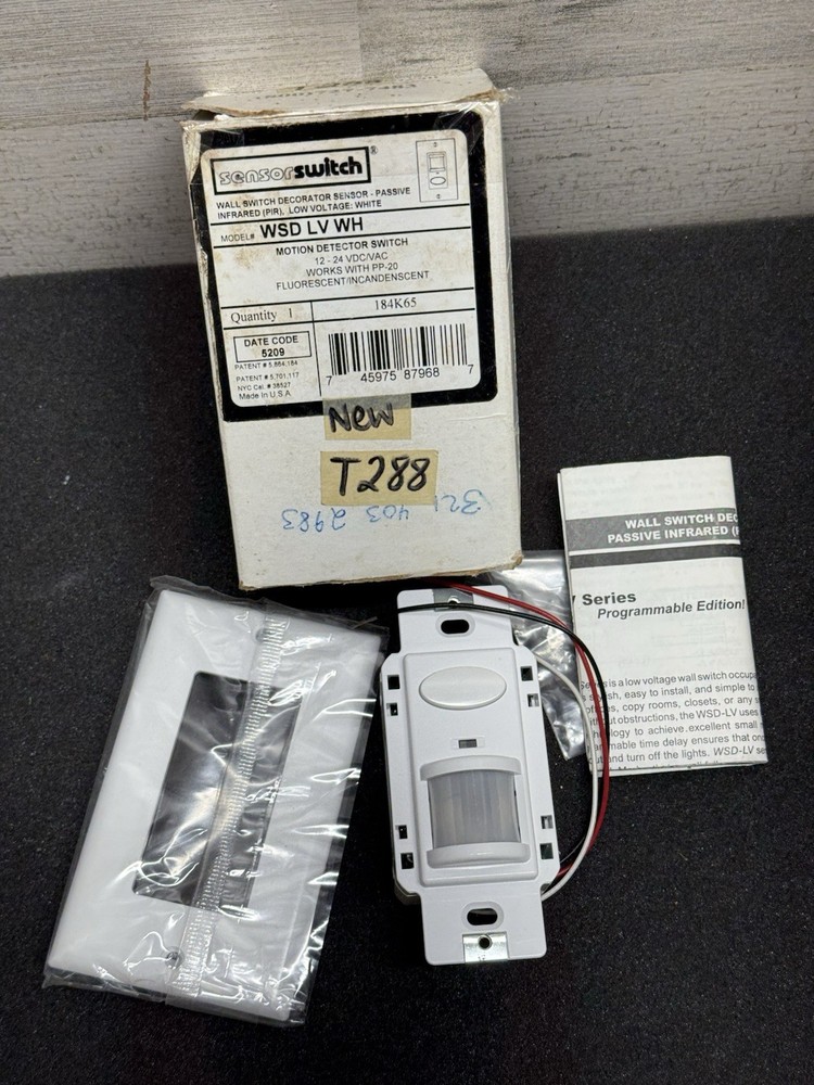 Sensor Switch WSD-LV-WH Motion Detector Switch 12/24 volt wall switch sensor