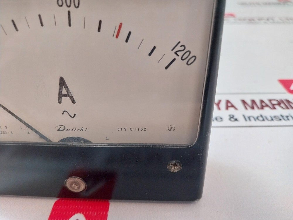 Daiichi Jis C 1102 Panel Voltmeter 0-1200A