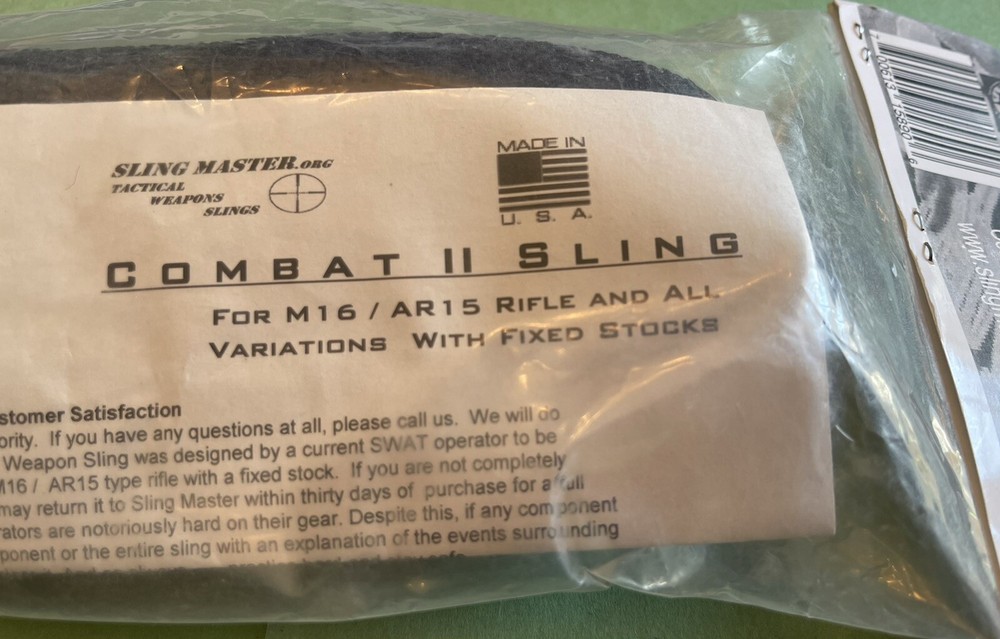 Sling Master Combat II Sling 3 Point Sling Black New