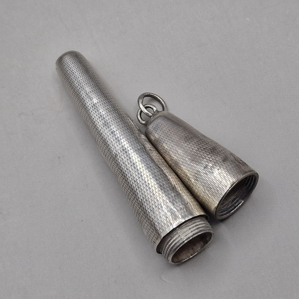 Antique Sterling Silver Cheroot Holder 925 Screw Apart