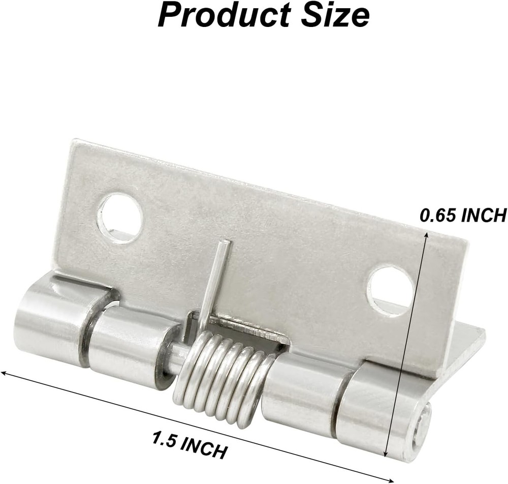 Hitefu 4PCS Spring Hinges, 1.5 Inch Small Self Opening Hinge