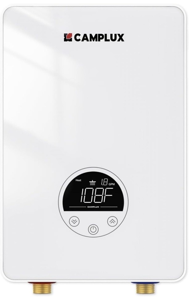 CAMPLUX Tankless Water Heater Electric 4.5kW 110~120V Small Instant Point-of-use