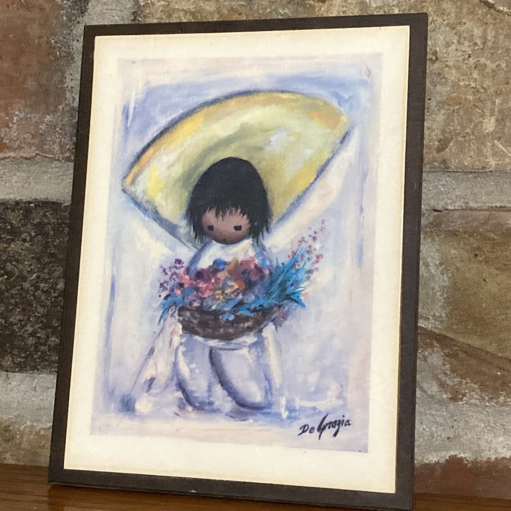 De Grazia "Flower Boy" 6” x 4.5”Wall Hanging