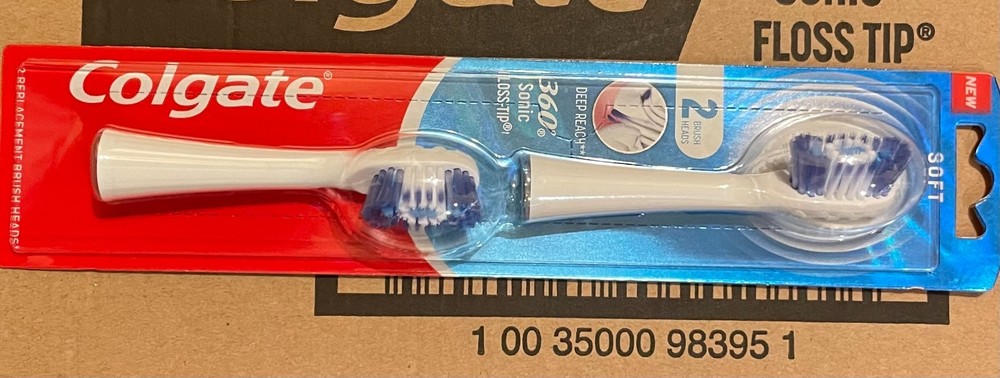 Colgate 360 Sonic Floss Tip Soft Toothbrush Replacement Brush Heads