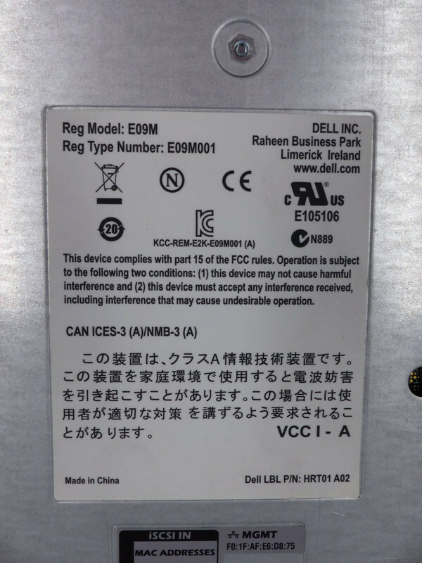 DELL HRT01 E09M E09M001 A02 CONTROLLER MODULE