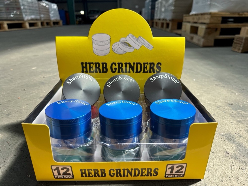 SharpStone Herb Grinders ( 55 MM ) - 4 Piece - Display Pack 12 Per Box