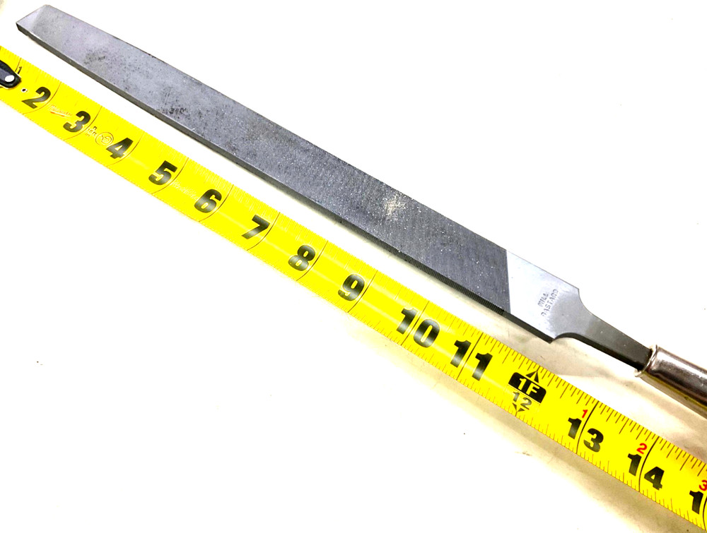 NICHOLSON TOOLS 12” MILL BASTARD METAL FILE w/ HANDLE
