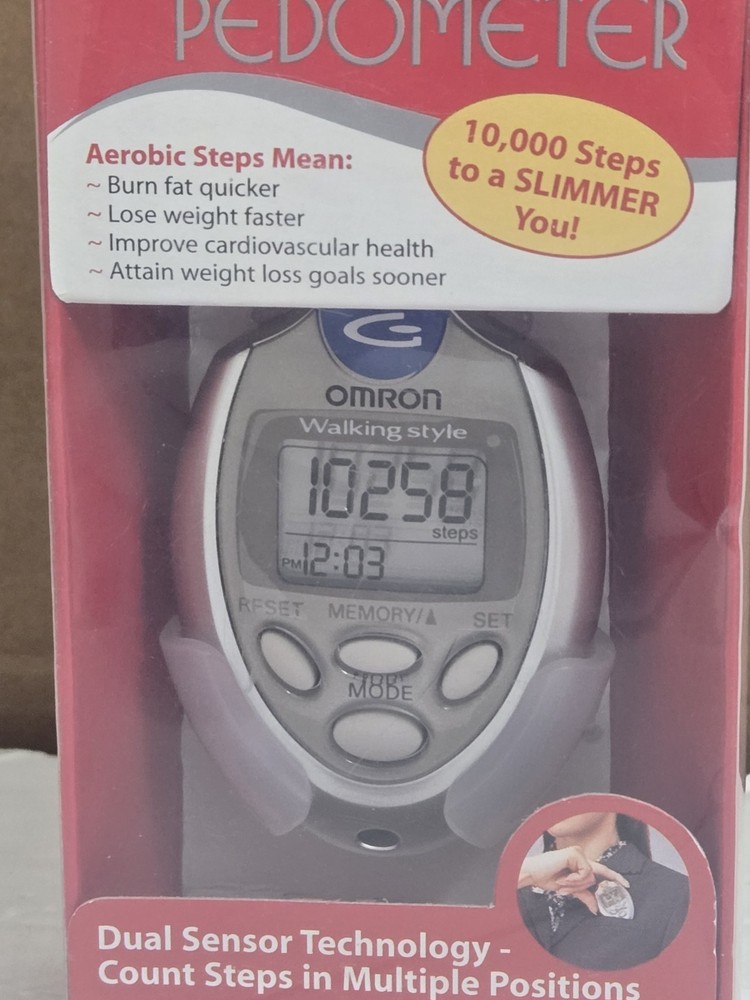 Omron Premium Pocket Pedometer Dual Sensor Tech SEALED 2004