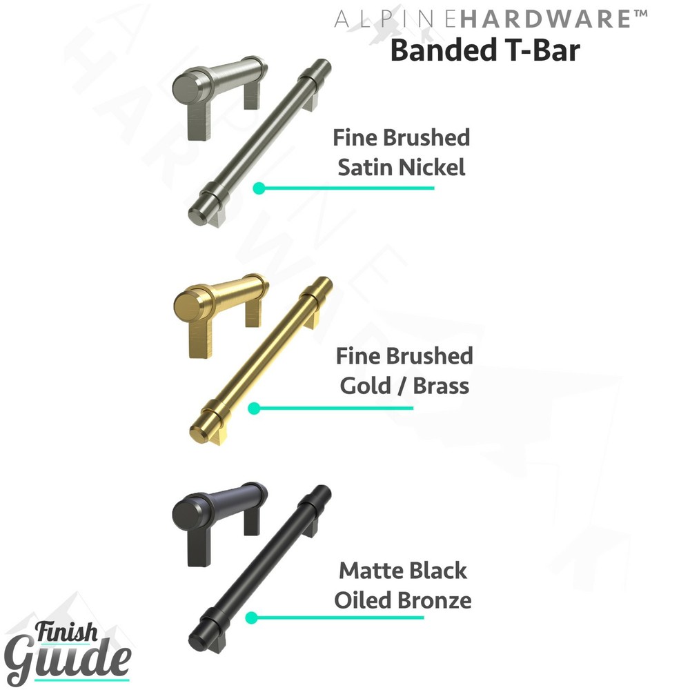 Kitchen Cabinet Bar Handle Pulls (T-Bars and T-Knobs)