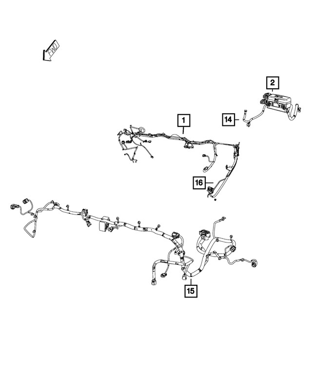 Genuine Mopar Front End Module Wiring 52112273AB