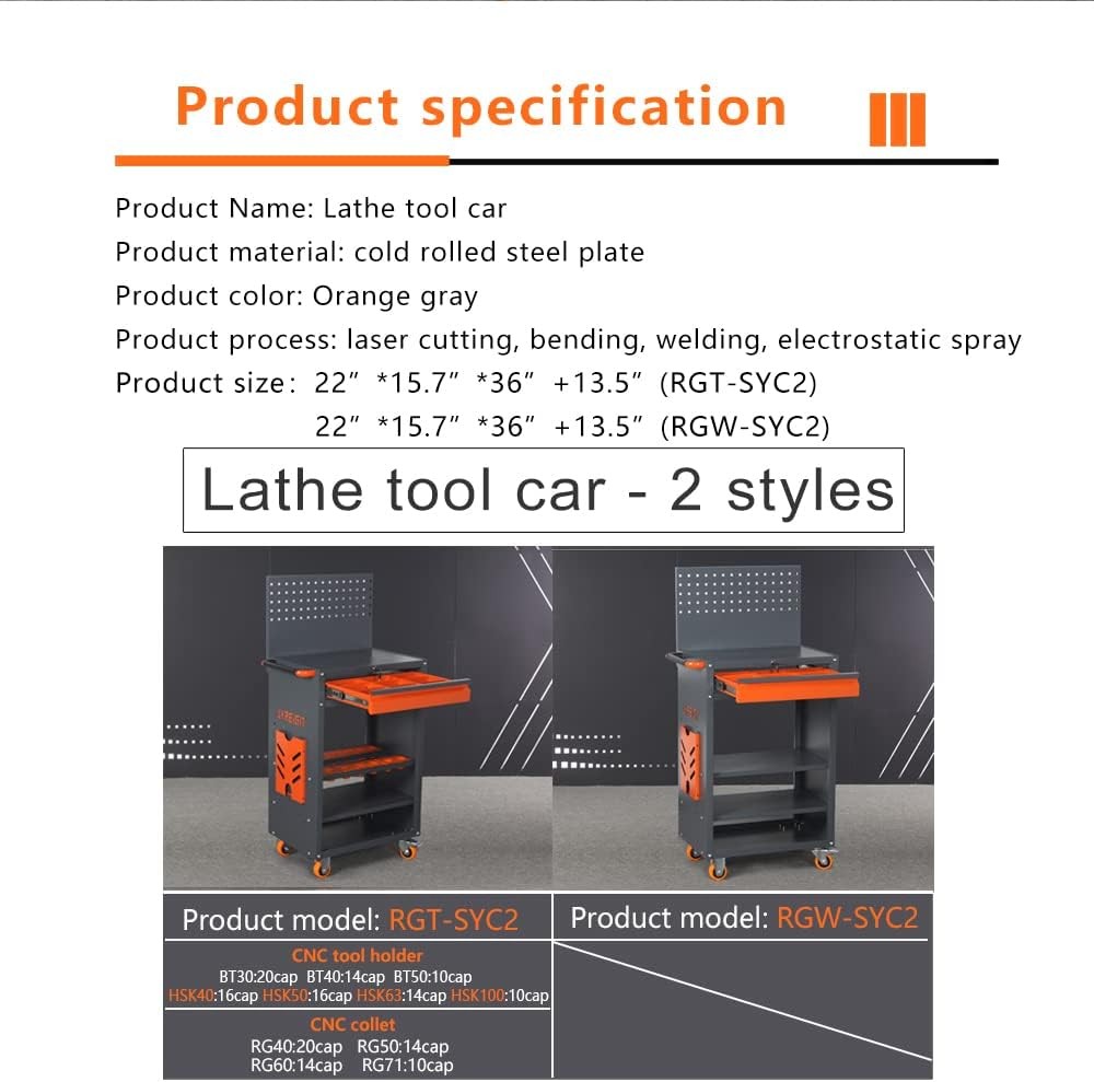 CNC Tool cart Single Side Removable CNC Tool Rack Parallel Storage Suitable for