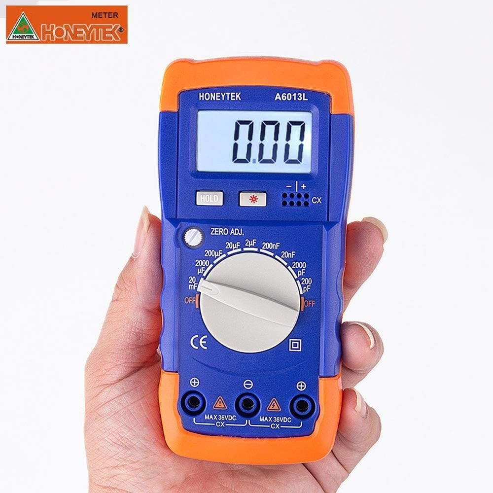 Battery-Powered Handheld Capacitor Tester with Backlight - Reliable & Efficient