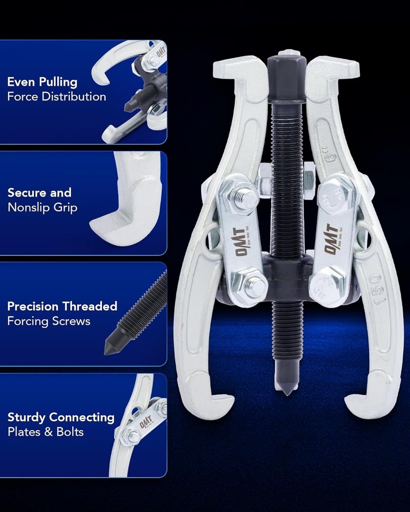 Multi-Function Heavy Duty Puller Set: 3" 4" 6" with Corrosion Resistant Design