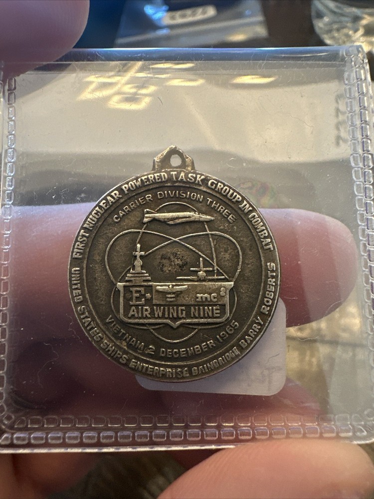 First Combat Nuclear Powered Task Grp USS Enterprise Barry Roberts Medal Silver