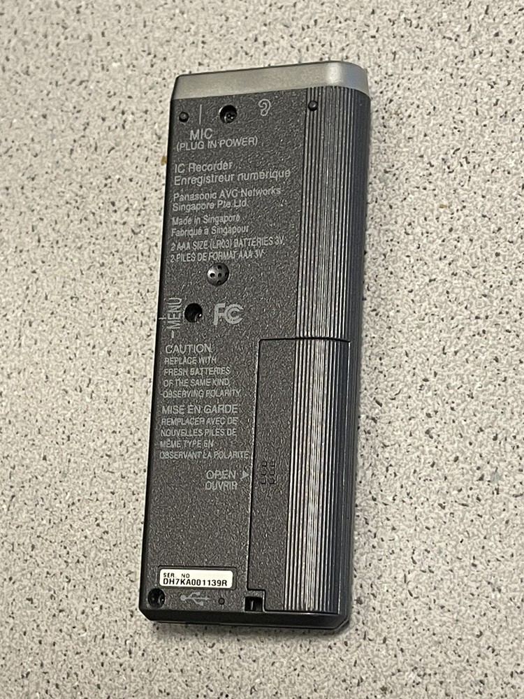 Panasonic RR-US450 Handheld IC Recorder - Tested