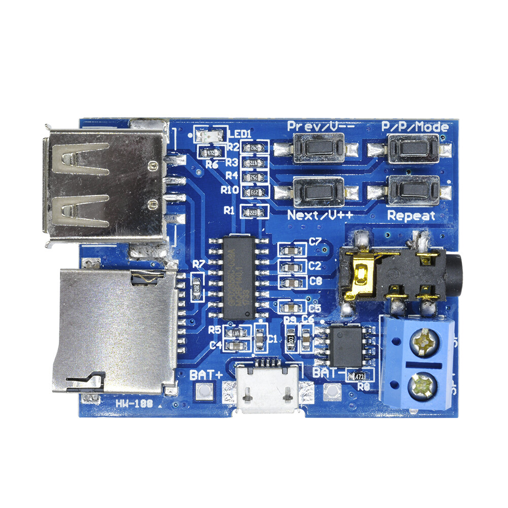 TF Card U Disk MP3 Format Decoder Board Aamplifier Decoding Audio Player Module