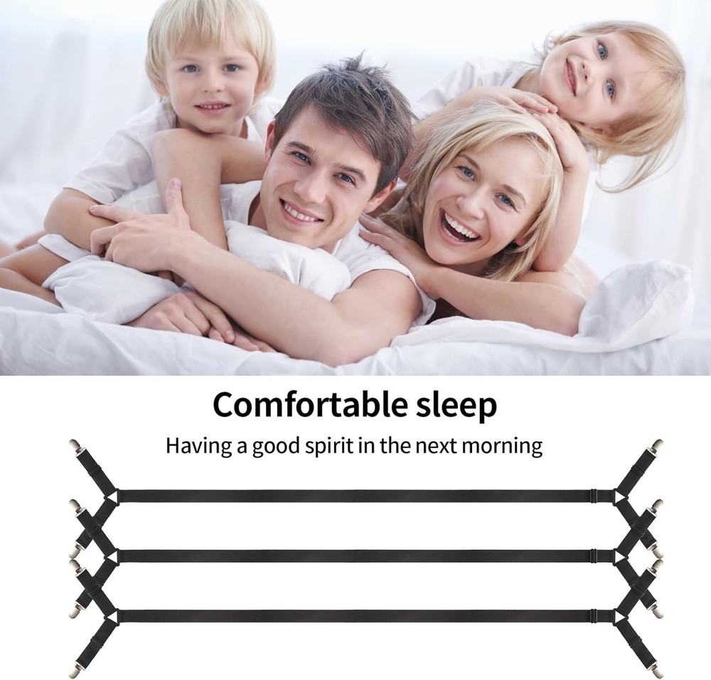Bed Sheet Straps,3 PCS Secure and Sheet Holder Straps for Full Size Beds,Adjusta