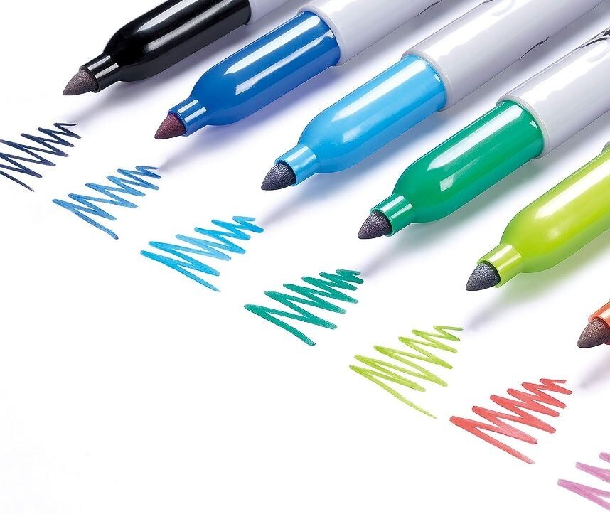 4 PACK SET! Sharpie Permanent Markers, 8 Count, Fine Point, Assorted Colors