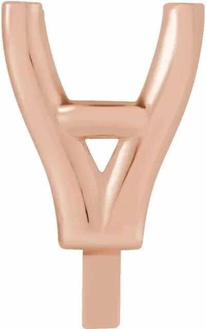 10K Rose Gold Unset Oval 4-Prong Peg Setting