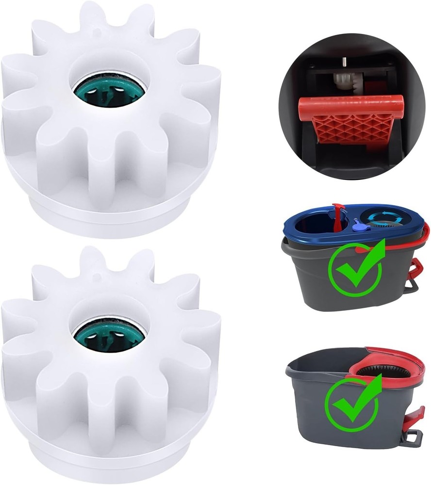 2 Pcs Easy Mop Replacement Gears for Oceda Vilida Spin Mop - Durable & Efficient