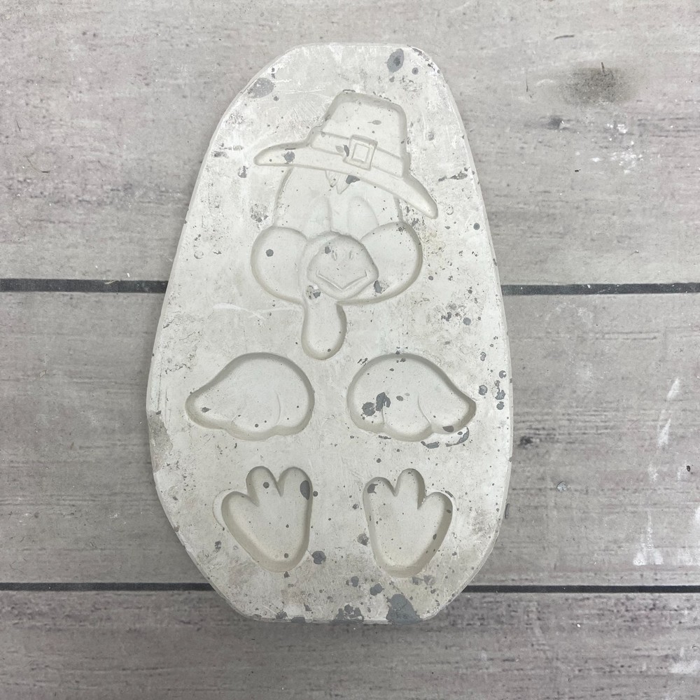 Vintage 1987 Kimple Ceramic Casting Mold Turkey Flat #1237