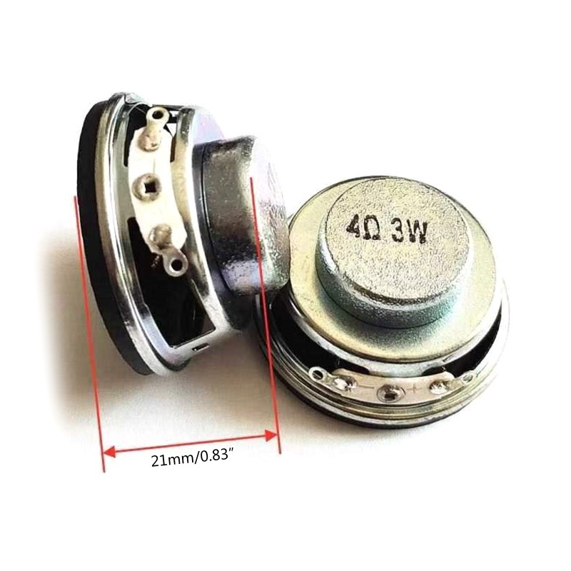 2Pcs Circle Loudspeaker 4Ω 1W Black Speaker 2.2 kHz Frequency Response