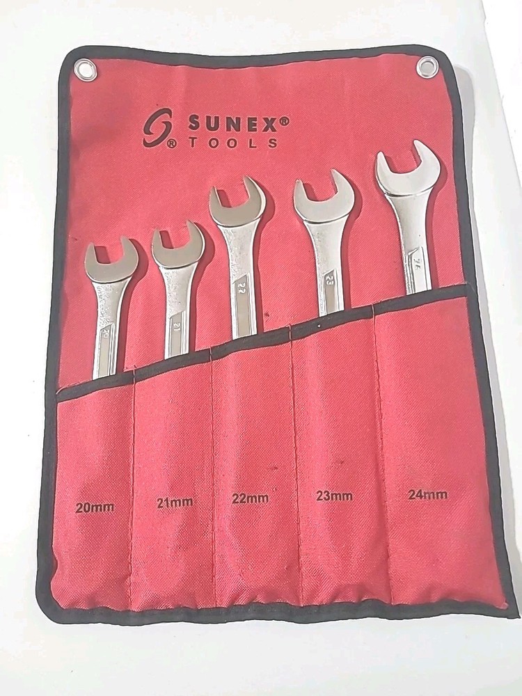 Sunex Tools 9605M 5 Piece Raised Panel Metric Combination Wrench Tool Set