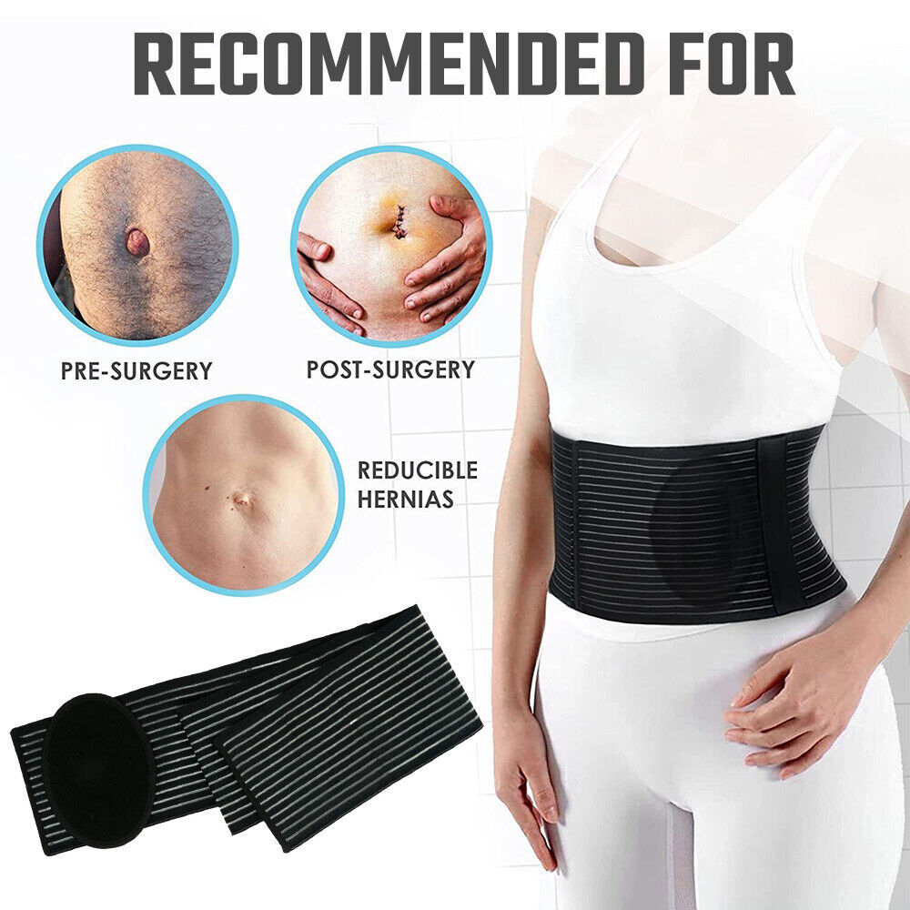 Umbilical Hernia Belt - Abdominal Support Binder with One Compression Pad Unisex