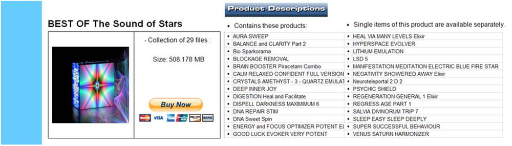 Frequencies compatible with Multi-Frequency Oscillator MWO Multi-Wave Oscillator