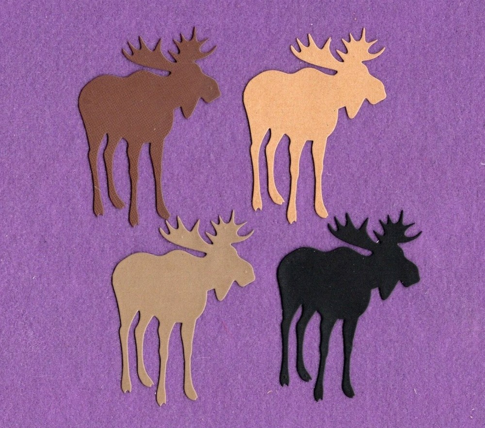 MOOSE # 3 woods die cuts scrapbook cards