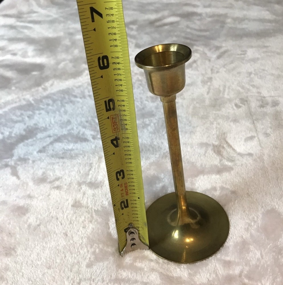 Vintage Solid Brass Elegant Gold Candlestick Holder Tabletop for Candlesticks 6”