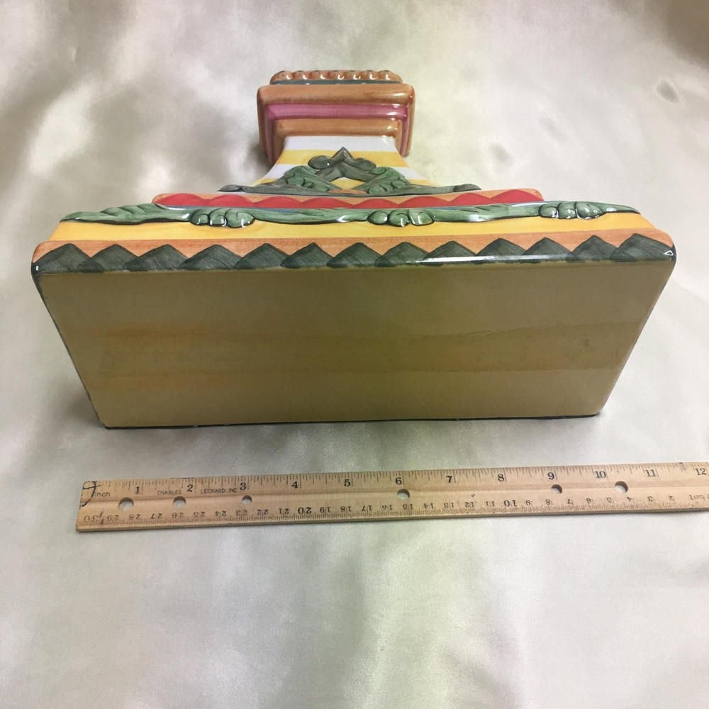 Ceramic Wall Shelf Corbel Tuscan Style Multicolor Decorative 10”