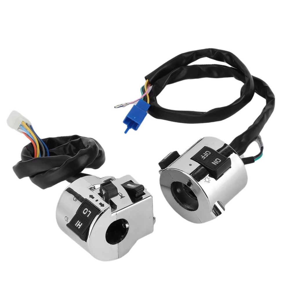 2pcs Motorcycle Steering Wheel Switch Control Button For Flashlight Hoop 25mm