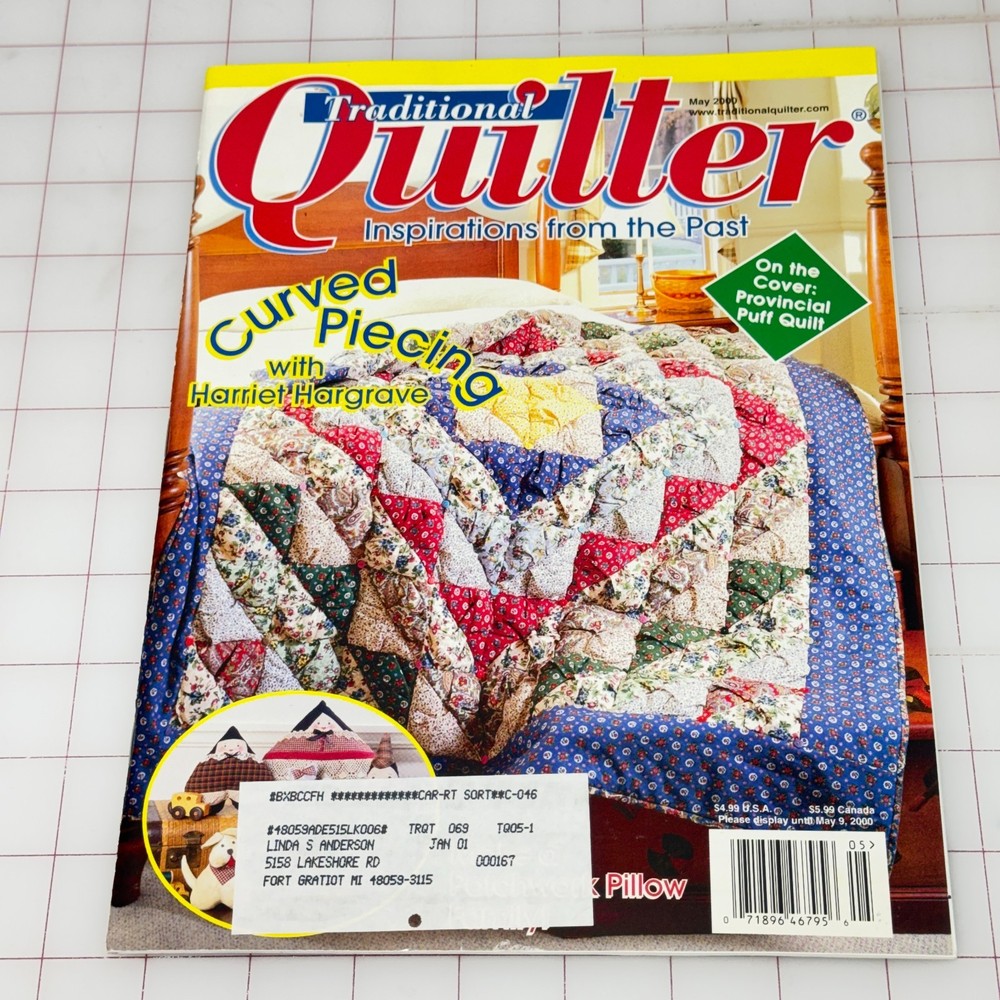 Quilter Magazine for Traditional Quilters May 2000 uncut patterns