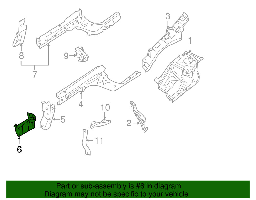 Genuine Nissan Frame Rail End G5115-4FUMA